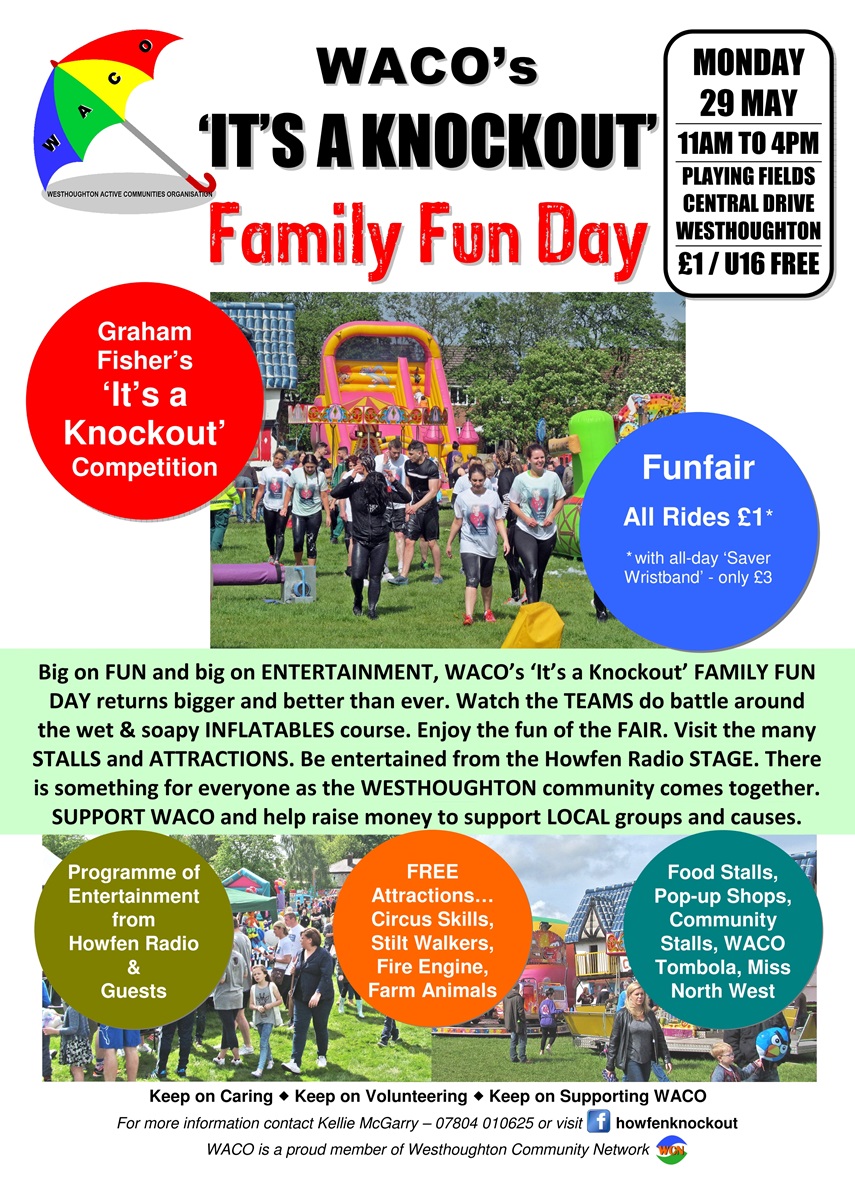 Poster created for community event - It's A Knockout 2017