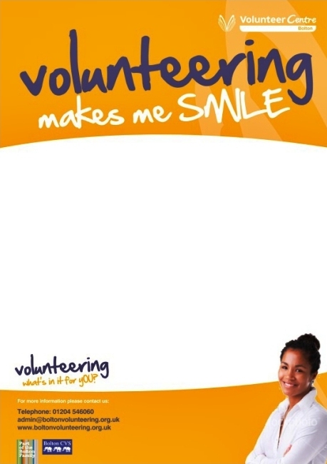 Campaign poster - Volunteering Makes Me Smile